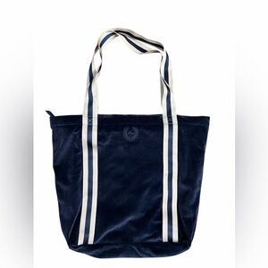 PINK Victoria's Secret Navy Tote with Striped Handles